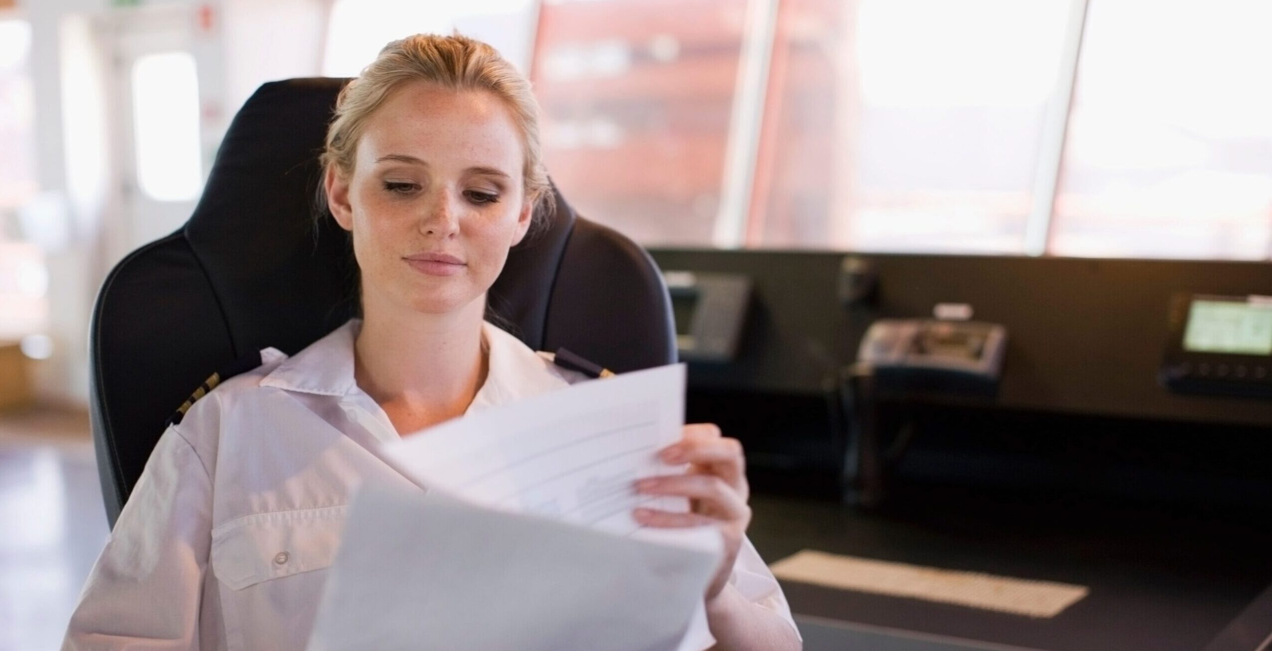 Female captain Woman on board