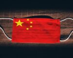 Chinese flag on a mask