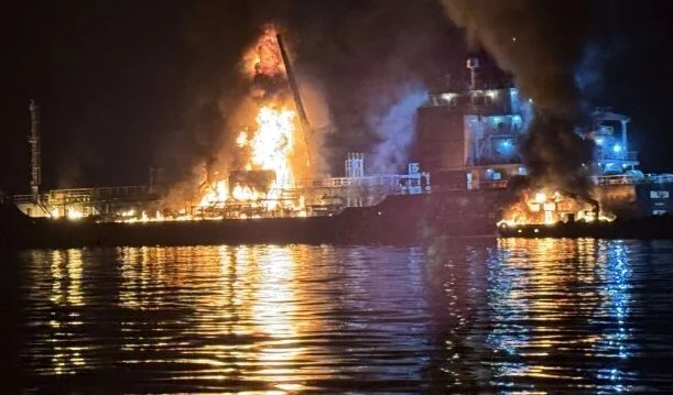 Two Ships Catch Fire