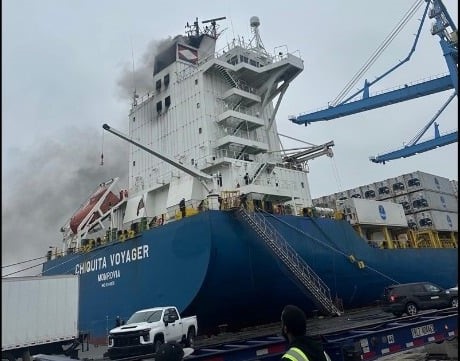 ire aboard Chiquita Voyager injures four