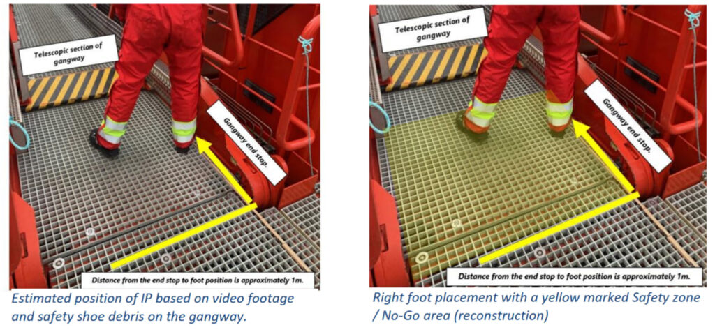 Crew member suffers serious foot injury