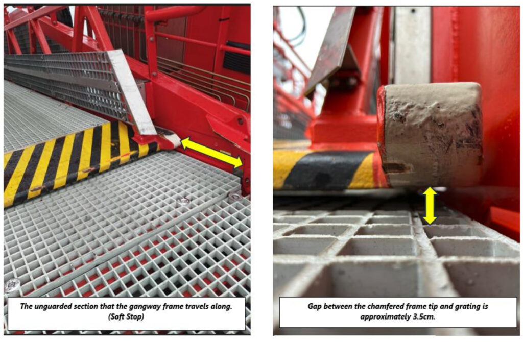 Gangway crushes seafarer’s foot