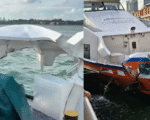 Singapore ferry collision with tanker