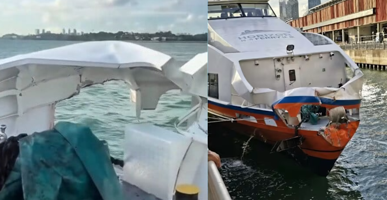 Singapore ferry collision with tanker