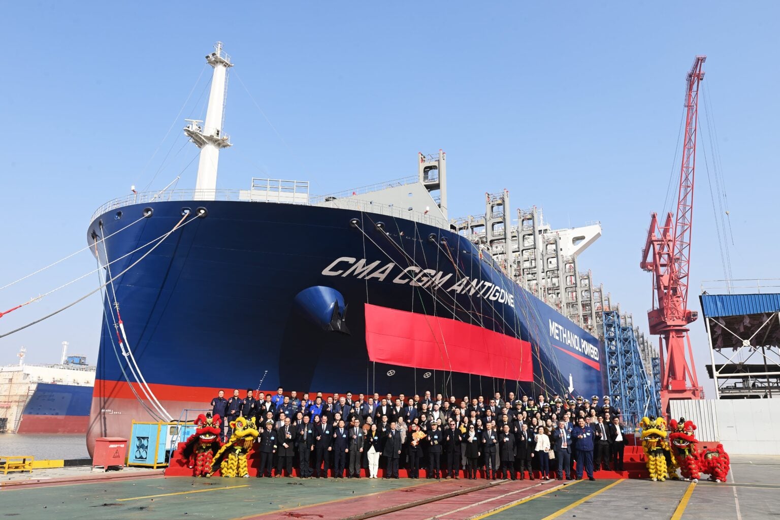 CMA CGM takes delivery of methanol dual-fuel container ship