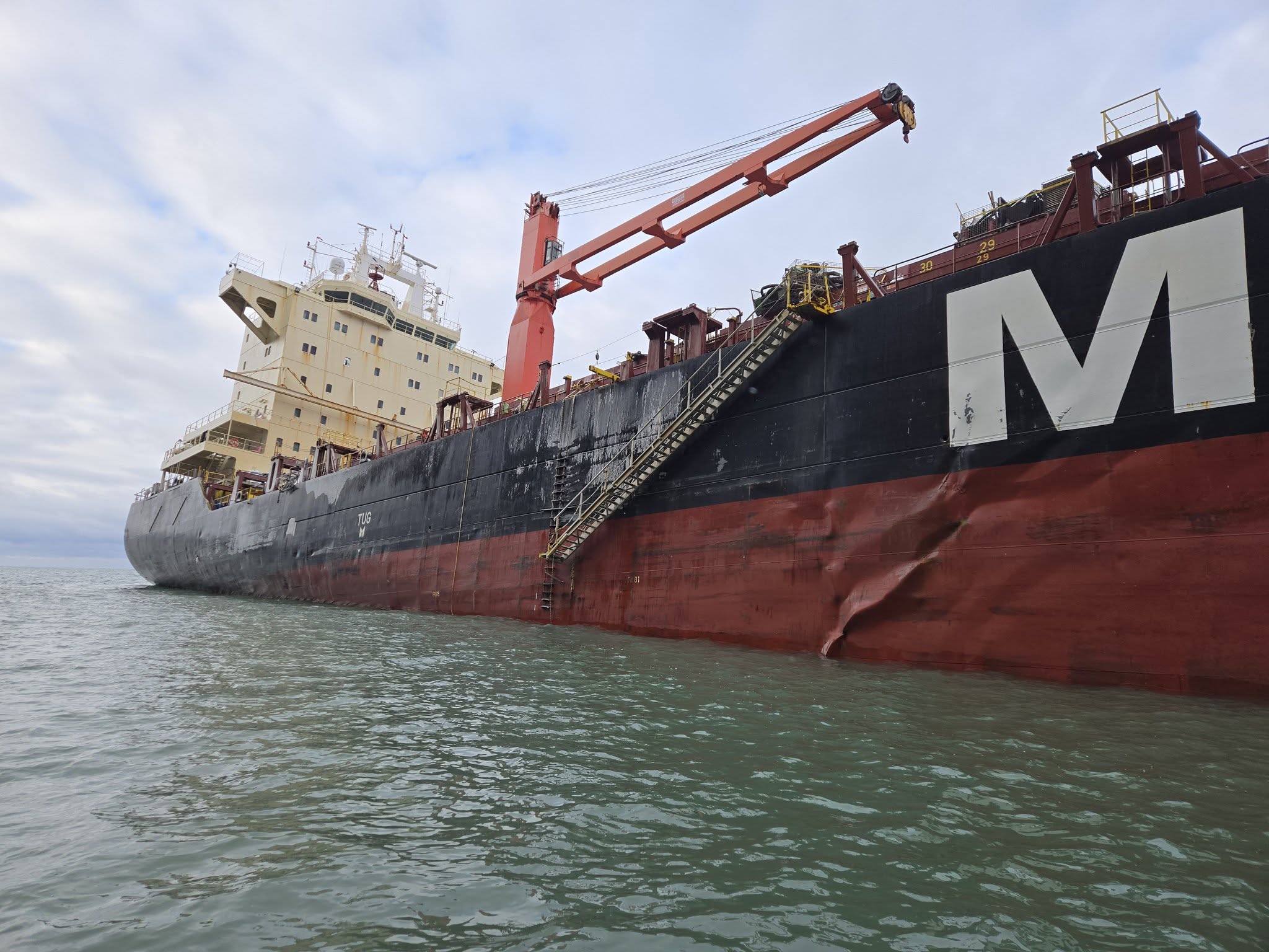 A year after grounding, MSC Baltic III remains stranded off Newfoundland