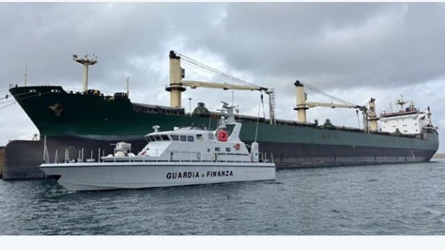 Italy seizes ship carrying Russian iron