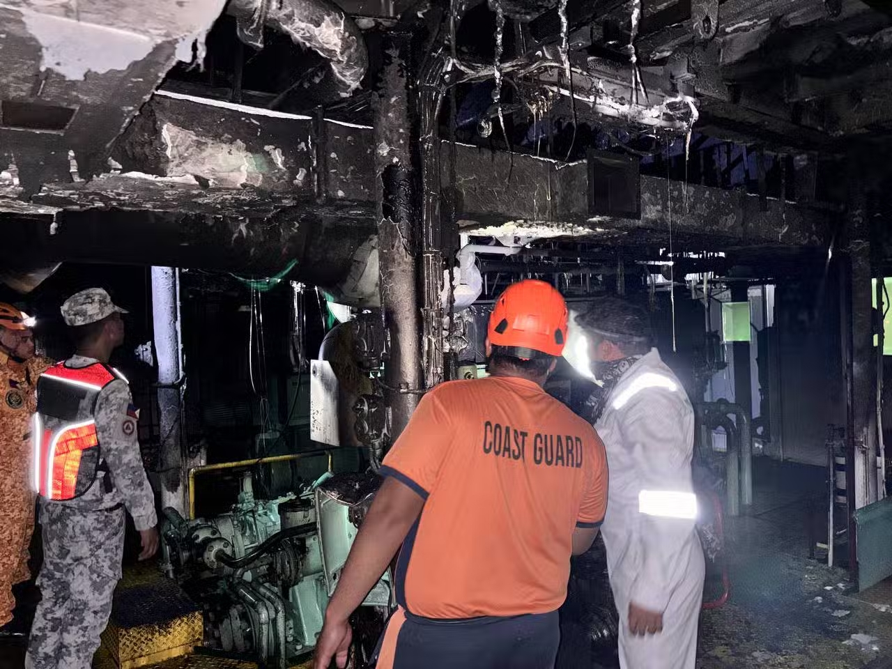 Engine room fire injures three crew on ferry Maria Felisa