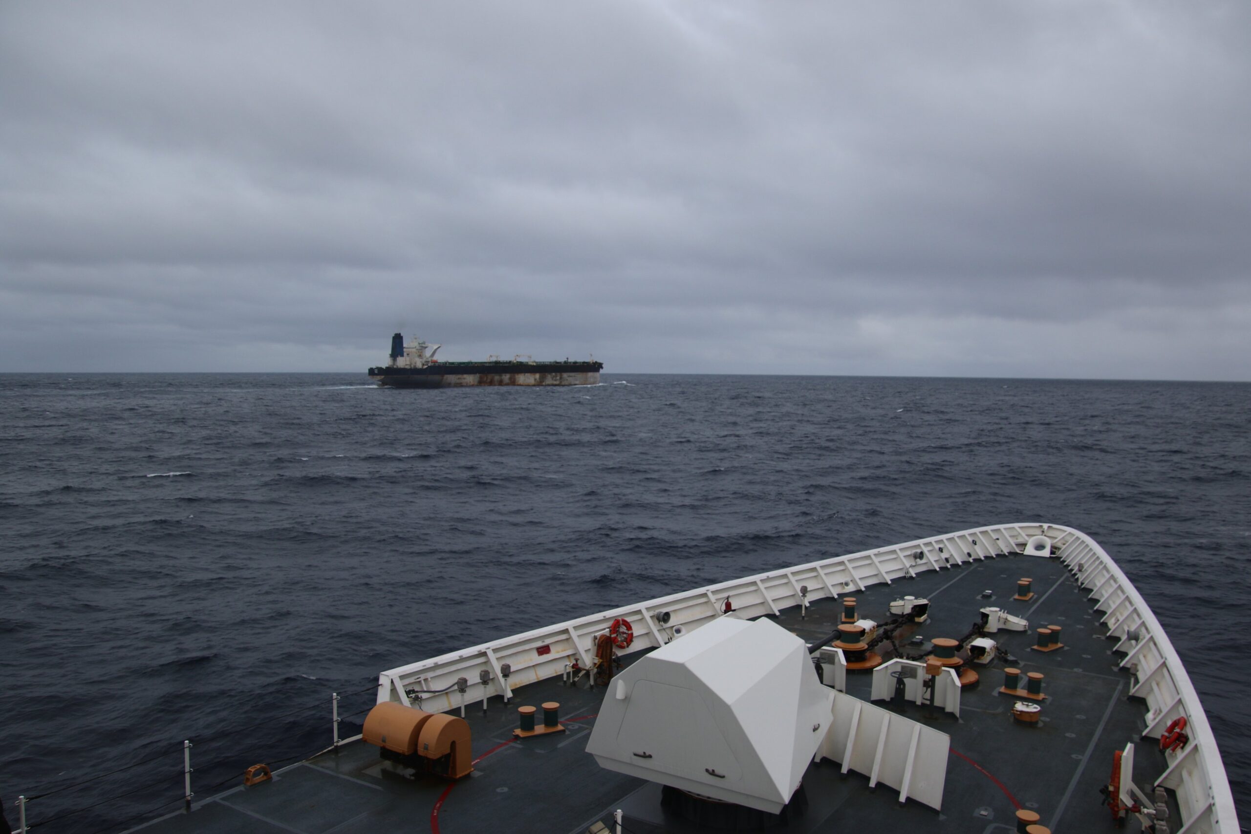 A Ukrainian crewmember from the seized tanker Marinera has been detained by U.S. authorities for legal proceedings