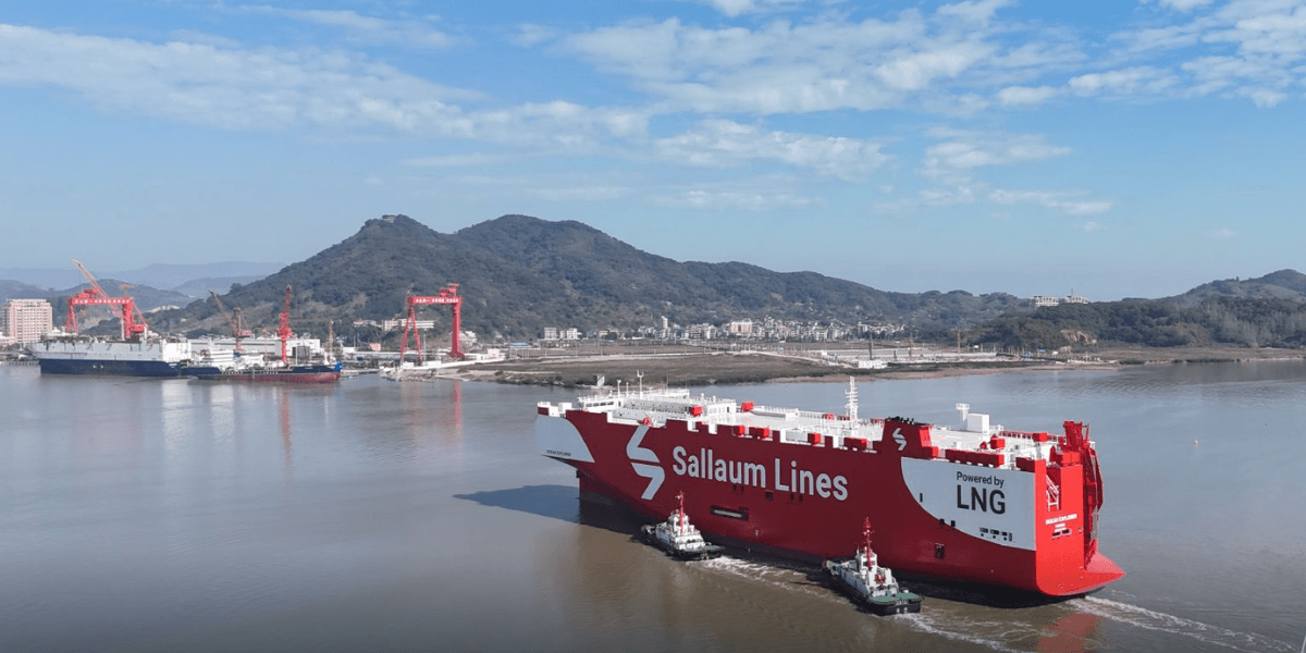 Sallaum Lines Expands Fleet with LNG Dual-Fuel 7,500 CEU Car Carriers