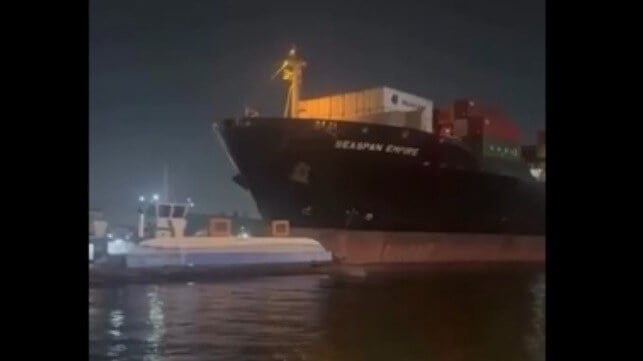 MV Seaspan Empire collision in Santos harbor