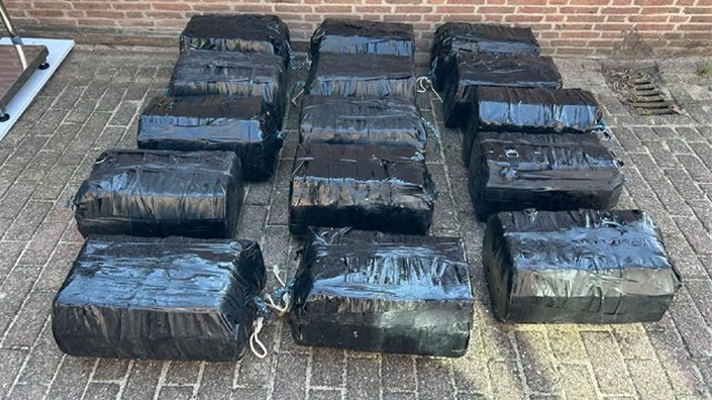 Cocaine thrown from containership intercepted in North Sea