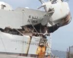 Karachi vessel collision damages cable ship