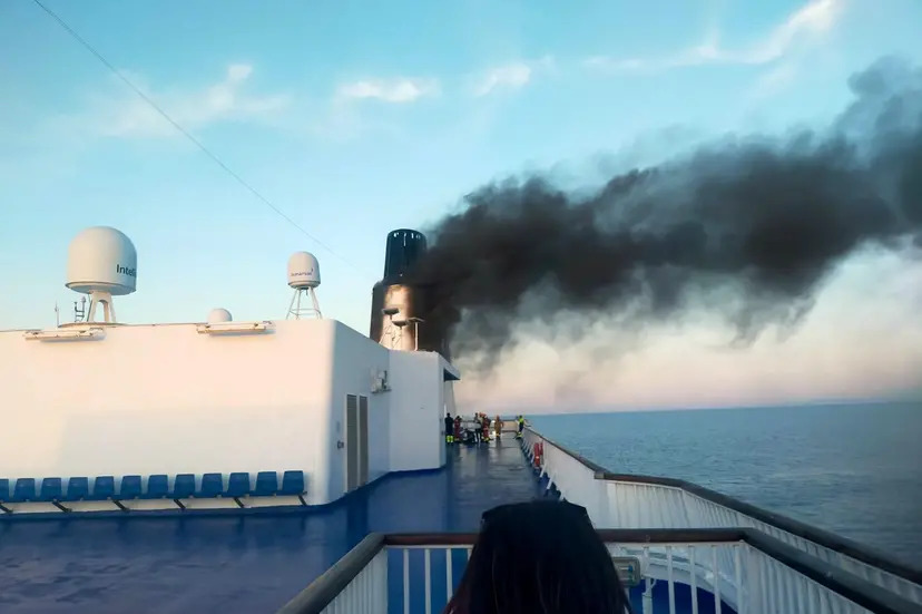 Engine Room Fire Disables Ferry GNV Azzurra