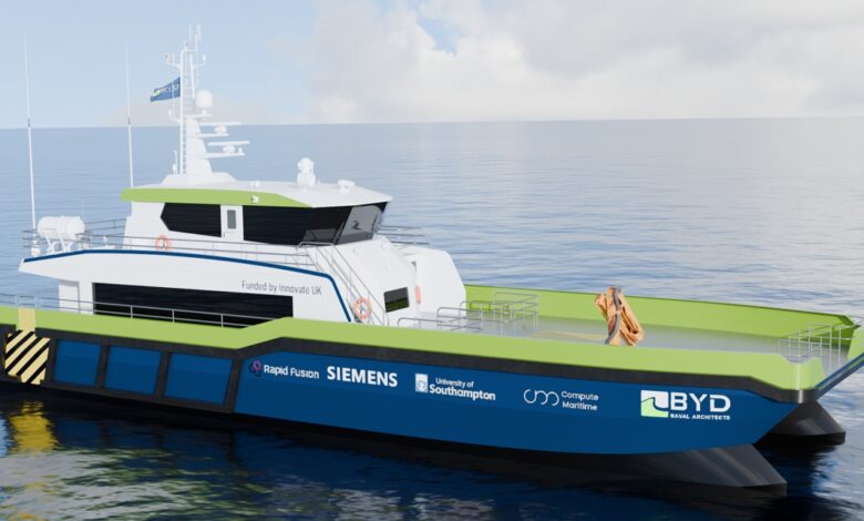 UK tech company reveals world’s first AI-designed сrew transfer vessel