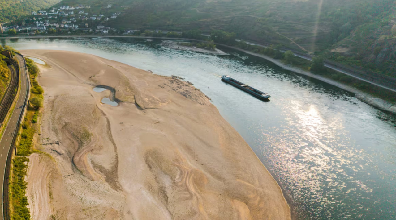 Rhine River reaches lowest level in more than 140 years, affecting inland shipping