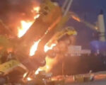 Crane fire injures two operators